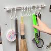 30/40cm Length Slide Rail Hook Space Saving Adjustable Rail Sliding S-hook 10 Hooks Hanger Long Row Hooks for Home Office