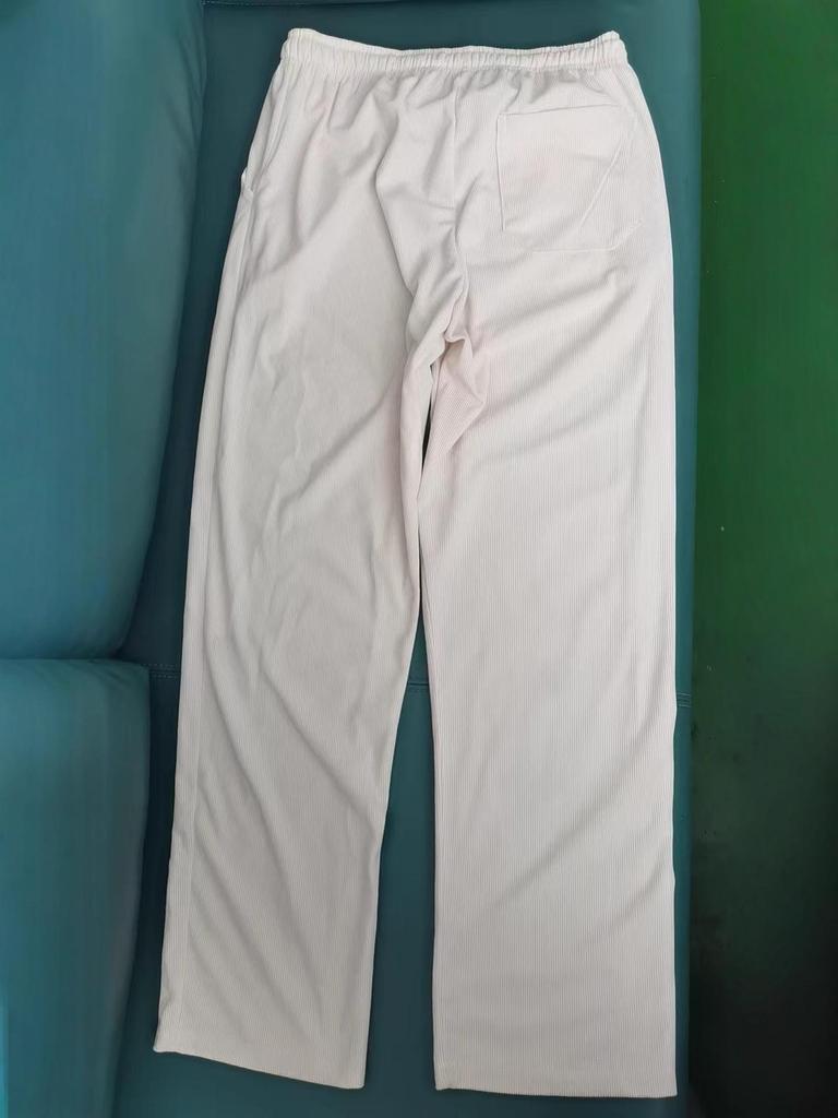 Men's Chenille Corduroy Loose Straight-Leg Pants - Comfortable, Versatile Sweatpants for College Students.