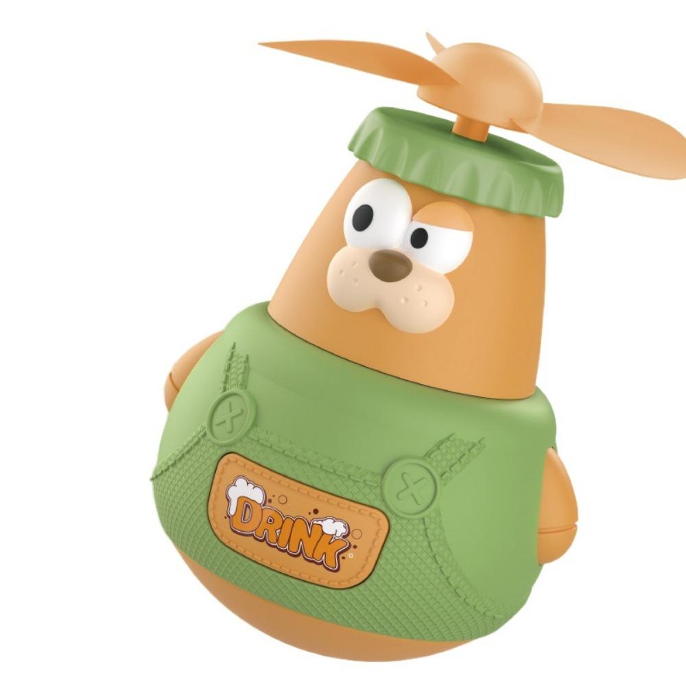 

Cartoon Tumbler Personal Fan Handheld Mini Tumbler Electric Coolers Cute Pocket Fan Office зелёный