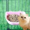 Plastic Small Pet Food Feeder Hanging Removable Pet Water Feeder Dispenser Large Capacity Washable Pet Drinking Fountain Feeder