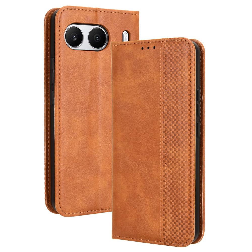For OnePlus Nord 4 Leather Case Wallet Stand Retro Texture Phone Cover