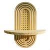 Wall Rattan Shelf Floating Shelves Wall Mounted,Plant Display Shelving X3UC