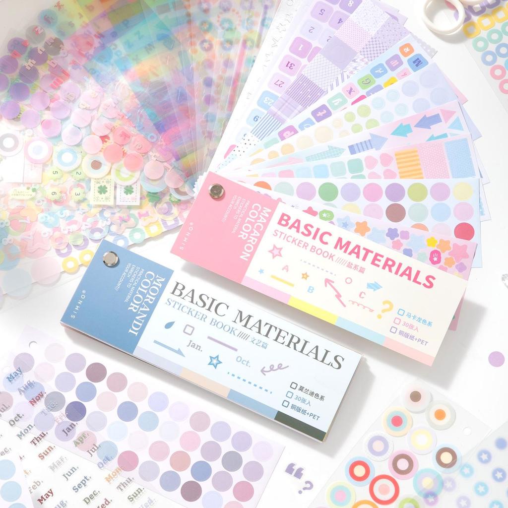 Xin Mo Korean Style Sticker Book: DIY Journal, Key Markers, Decoration Material