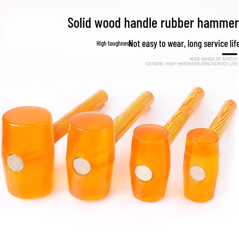 Transparenter Gummihammer mit Holzgriff - Kostenloser Versand
