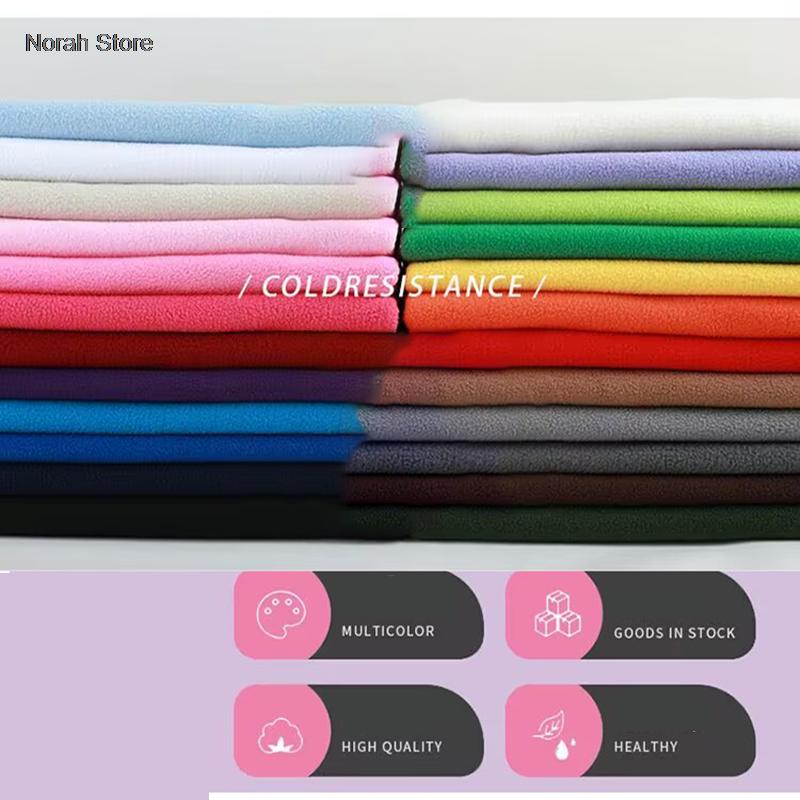 Polarfleece Tykt Stoff Kort Plysj Korallfleece Dukkestoff DIY Håndlaget Søm Høst Vinter Kåpe Klær Sjal Fôrstoff