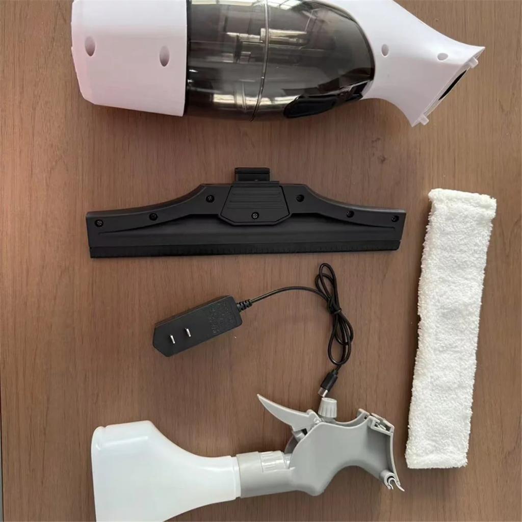 Cordless Cleaner Handle Rechargeable Squeegee Element with Water Tank,Window Washer with Bottle EU Plug