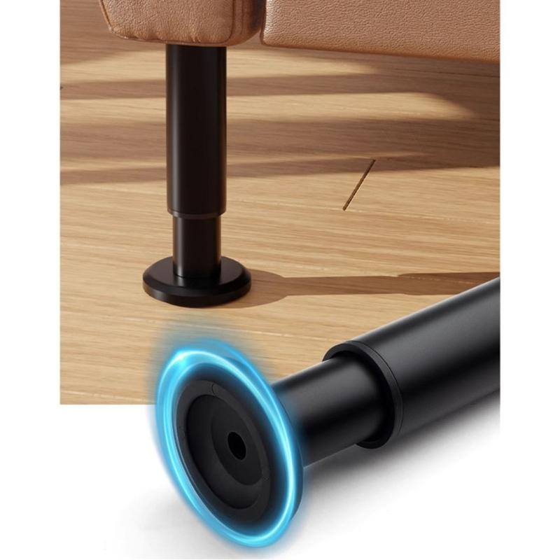 4Pcs Height Adjustable Furniture Legs Metal Round Cabinet Feet Replacement Support Legs for Drawer Dresser Table Couch