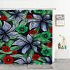 Tropical Plants Animals Bathroom Curtains Green Leaf Plant Waterproof Polyester Shower Curtain Nordic Home Bath Room Decoration