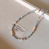 Temperament Sweet Dopamine Color Fresh Pink Blue Resin Beads Imitation Pearl Beaded Necklace for Women Collar Chain Jewelry Gift