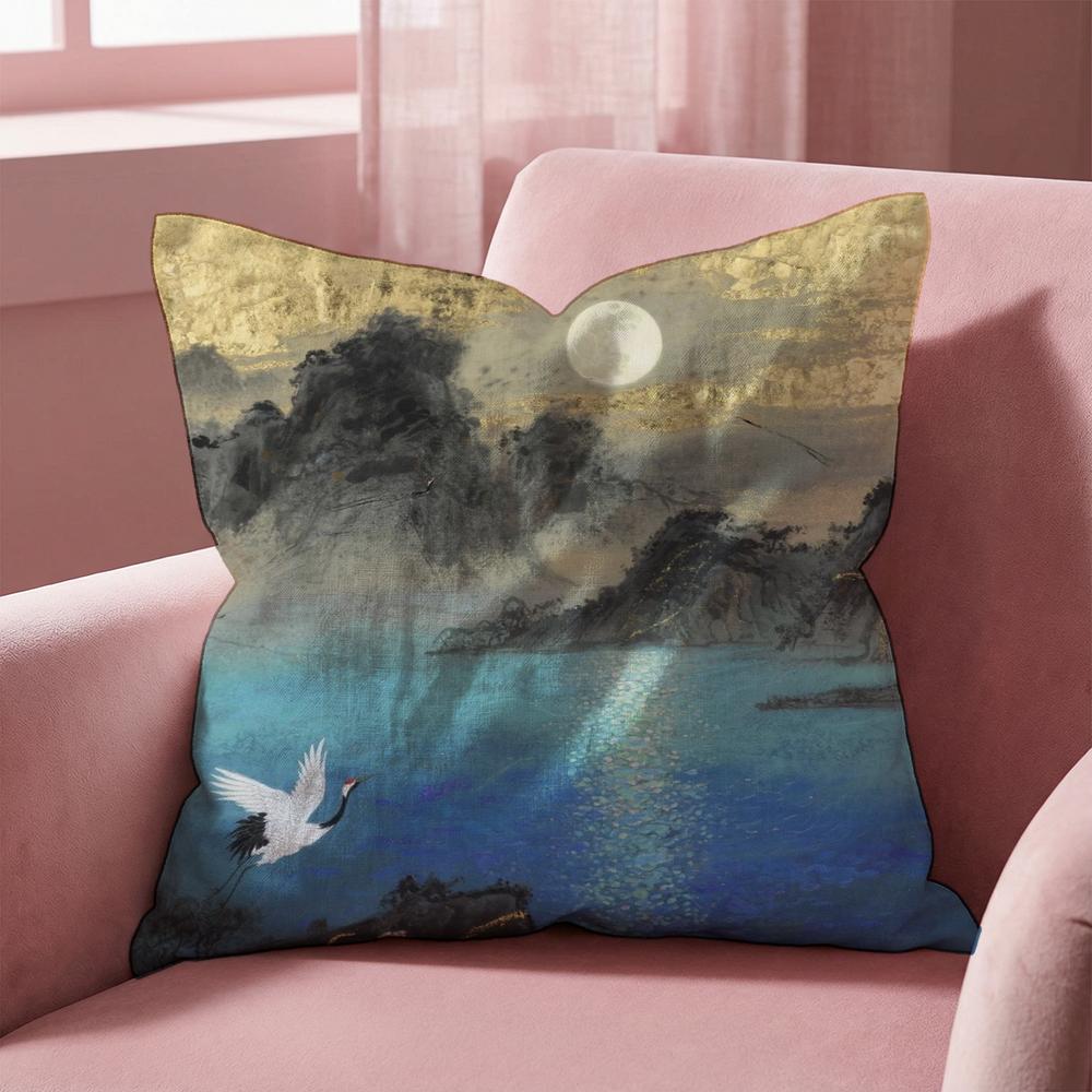 R-Żuraw szary POSZEWKA NA PODUSZKĘ Zwierzę Wielostronna Poszewka na Poduszkę do Domu i Samochodu - Dwustronna, Miękka i Trwała do Codziennego Użytku