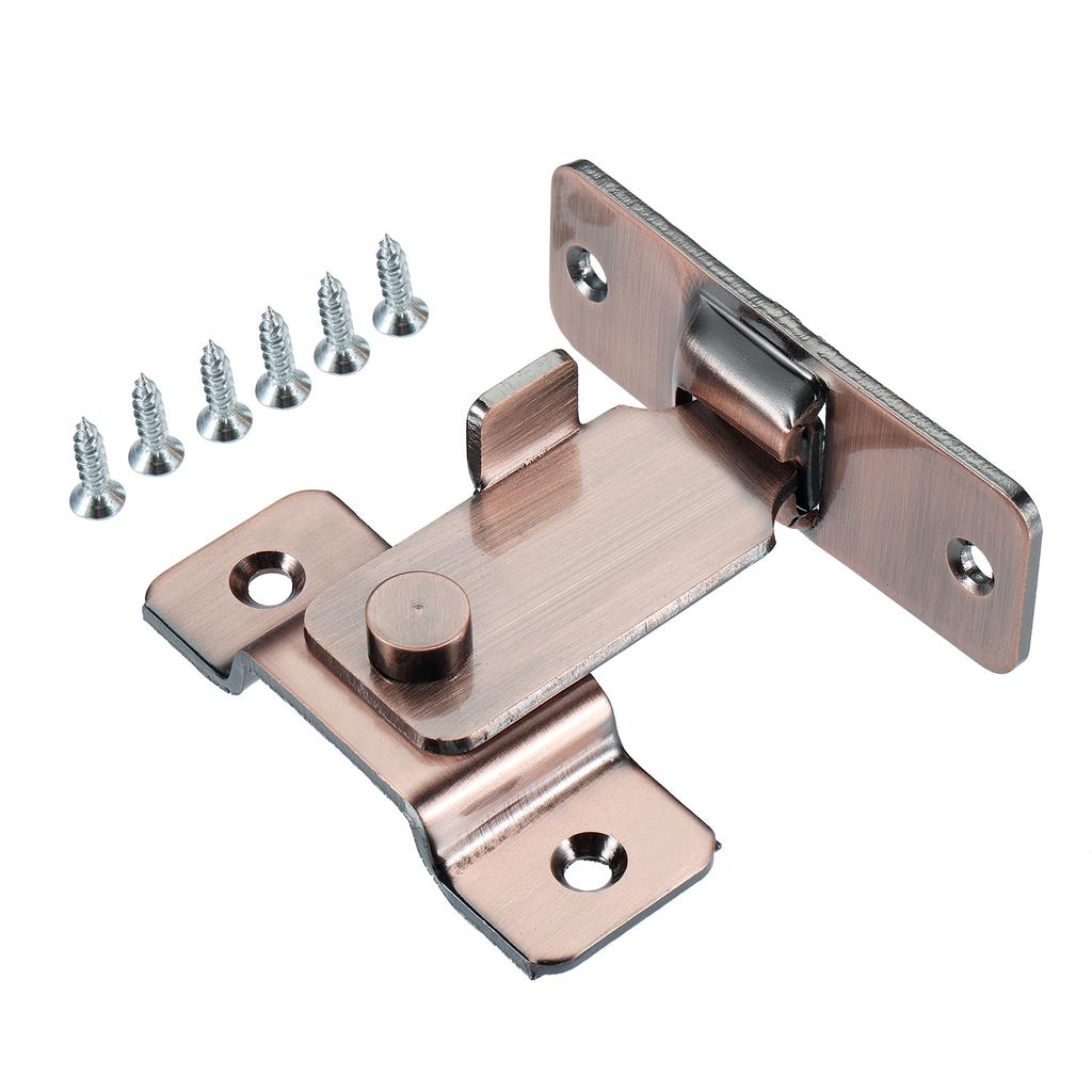 1pc Sliding Door Lock 90° Stainless Steel Barn Gate Latch No Punching Right Angle Window Buckle Red Copper/Antique Bronze/Black
