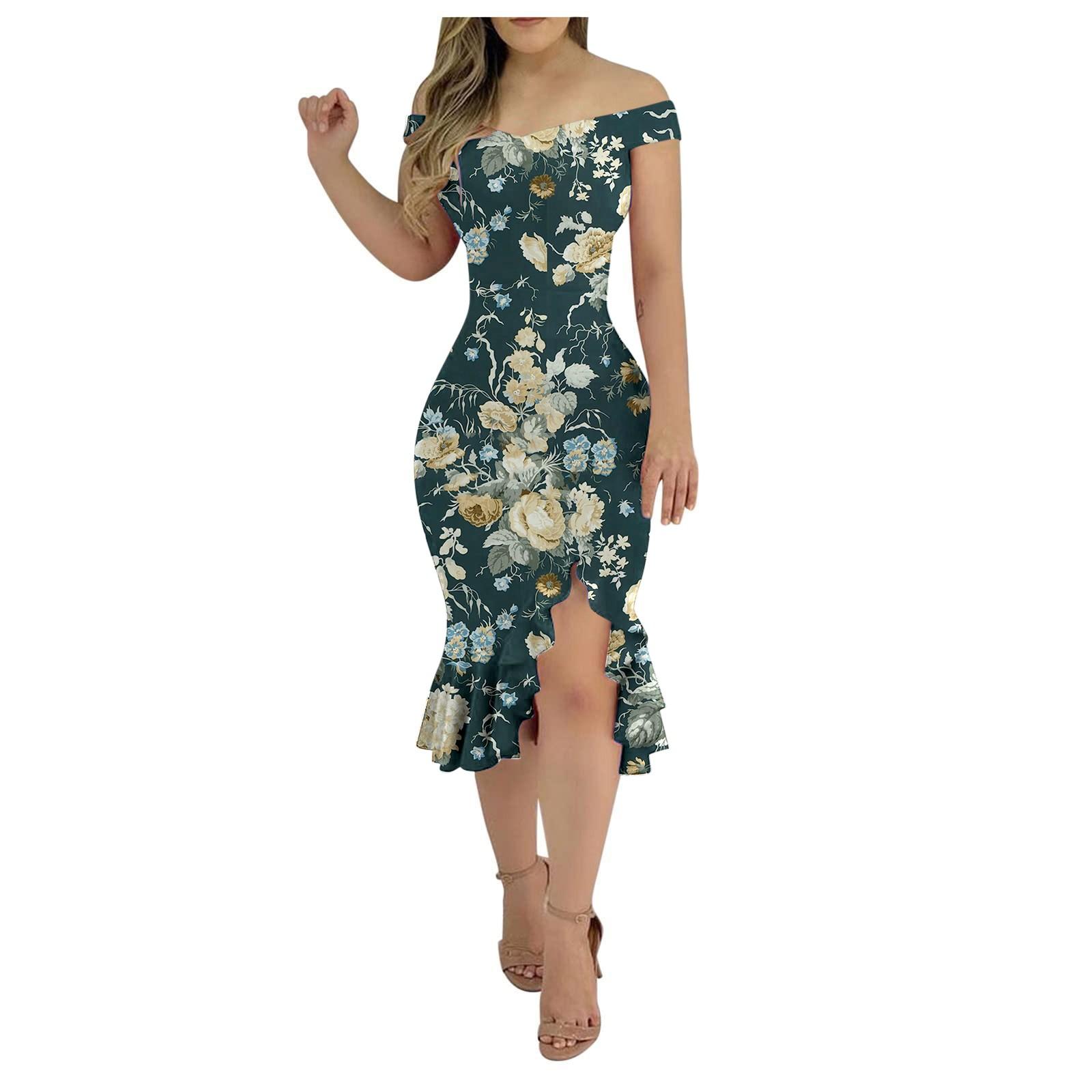 Женские повседневные платья для вечеринок с цветочным принтом — фото 3
