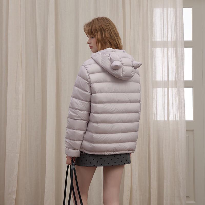 UNIFREE Sweet Cute 3D Ear Loose Hooded Down Jacket