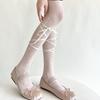 JK Lolita Tights Summer Autumn Women Flower Pattern Pantyhose Ballet Style Girls Cross-tied Bowknot Sweet Long Stockings Woman