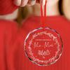 1pc/2pcs Our First Wedding Ornament, Just Married ,Glass Xmas Tree Decoration Gift, Christmas Party Holiday Gift Decor Memorial Christmas Prent