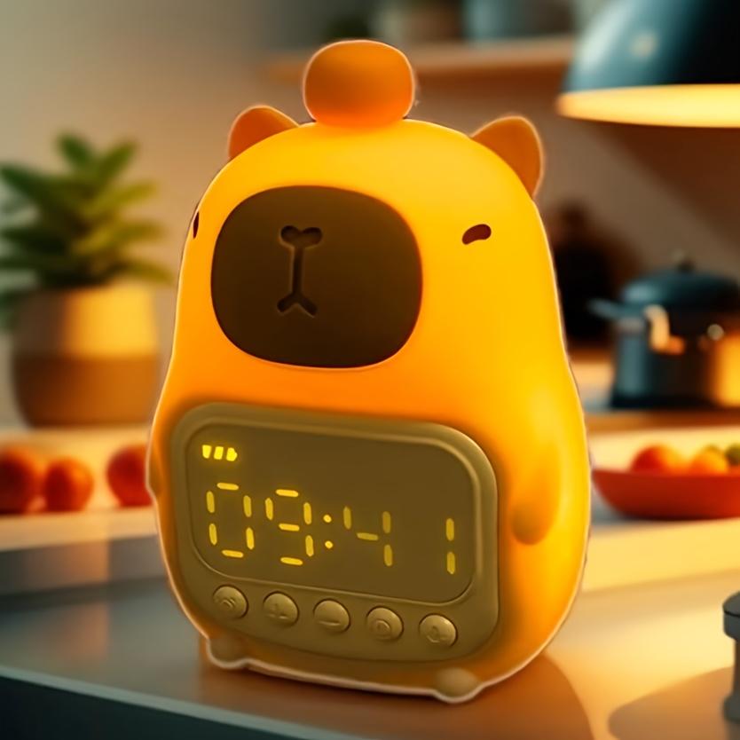 1pc Cute Dolphin LED Alarm Clock with Night Light, Dual 12/24H Display, Snooze Function, USB Rechargeable  Perfect for Bedroom Decor and Gifts