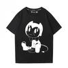 Bendy And The Ink Machine Game Tshirts Cotton Short Sleeve Oneck Female Tshirt Loose Cartoon Graphic Printing T Shirt Unisex