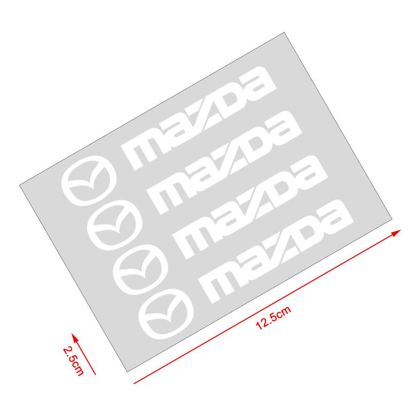 4Pcs Car Door Handle 3D Sticker Tire Rear View Mirror Decals For Mazda 3 6 CX5 2 CX3 CX9 MX5 RX8 Axela Demio MS CX5 2 Axela Demio Atenza MS GH BK MP