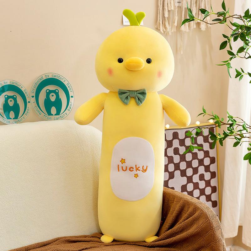 

Милая Счастливая Милая Курица Подушка Плюшевая Игрушка Девочка Спит, Поджав Ноги, с Длинной Подушкой Кукла Цыпленок 50cm【0.48kg】