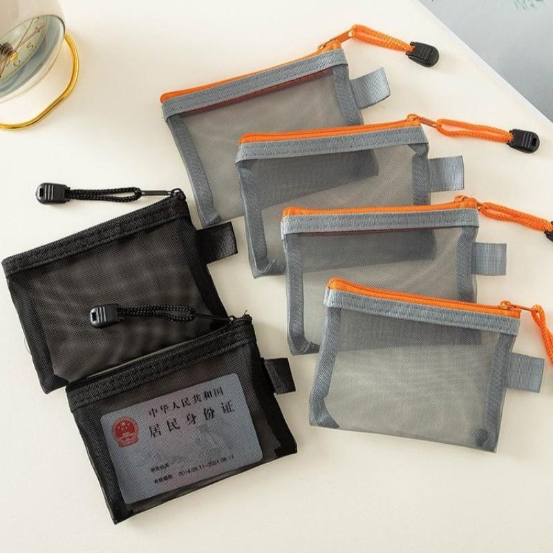 Mesh Makeup Bag Mini Zipper Women Cosmetic Organizer Coin Purse Cute Wallet Small Storage Pouch