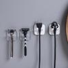 Punch-free Power Plug Hook Plastic Shaver Rack Creative Shaving Razor Holder  Home