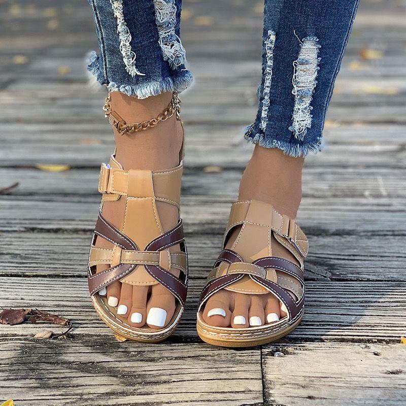 New Summer Women Wedge Sandals Premium Orthopedic Open Toe Sandals Vintage Anti-slip Casual Female Platform Retro Shoes