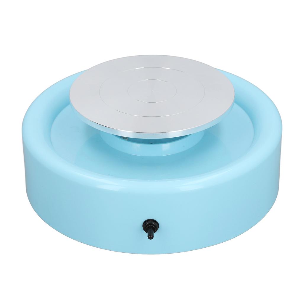 Electric Pottery Wheel Variable Speed Pottery Forming Machine DIY Clay Art Making Tool Kit Blue