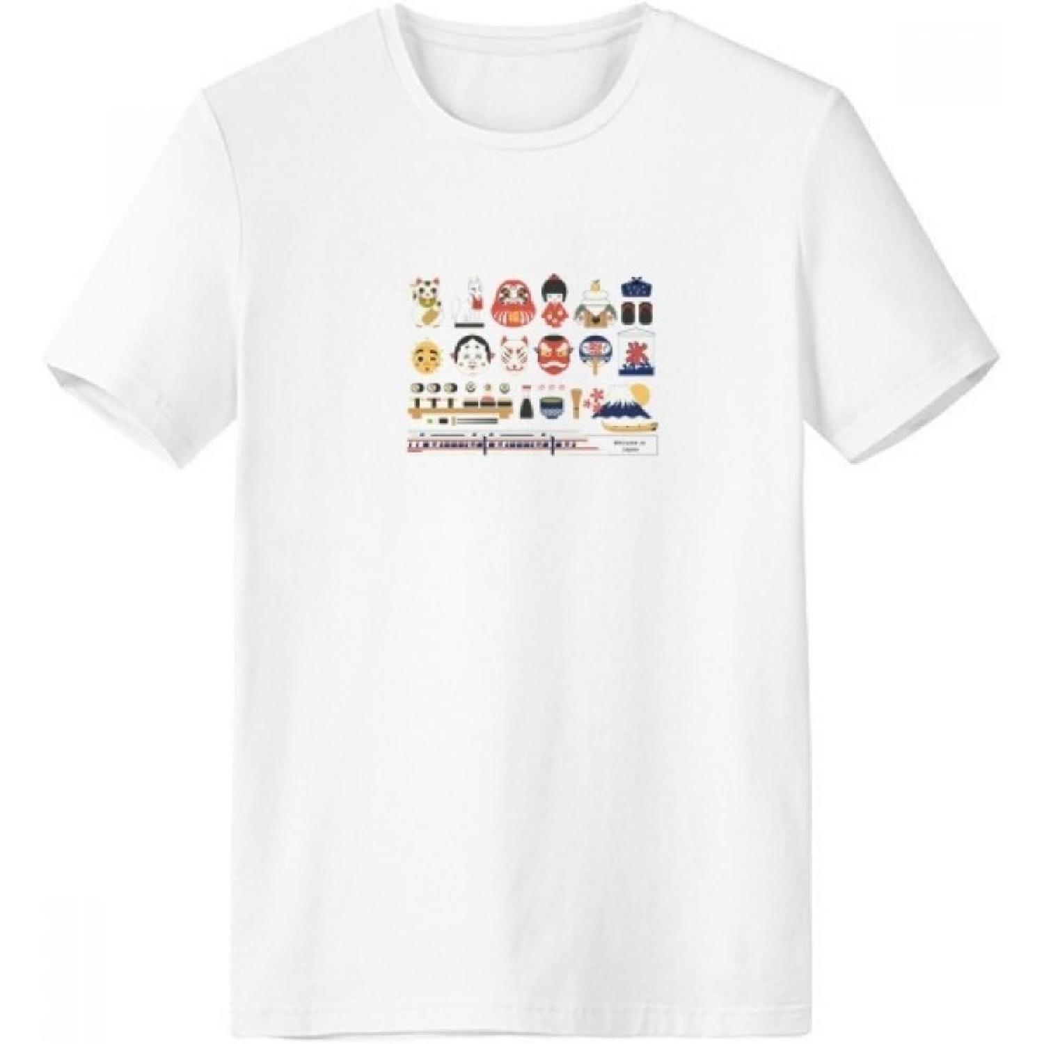 Local Japanese Well Known Stuff Crew-Neck White T-shirt Spring Summer Tagless Comfort Sports T-shirts Gift XXXXXL белый