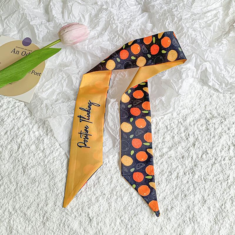 New luxury Brand Model Small Silk Scarf for Women Hair Band Bag Handle Handbag Ribbon Scarf Neck Scarves Neckerchief