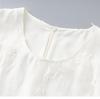Women's Summer Mesh Jacquard Cut-Out Dress with Round Neck