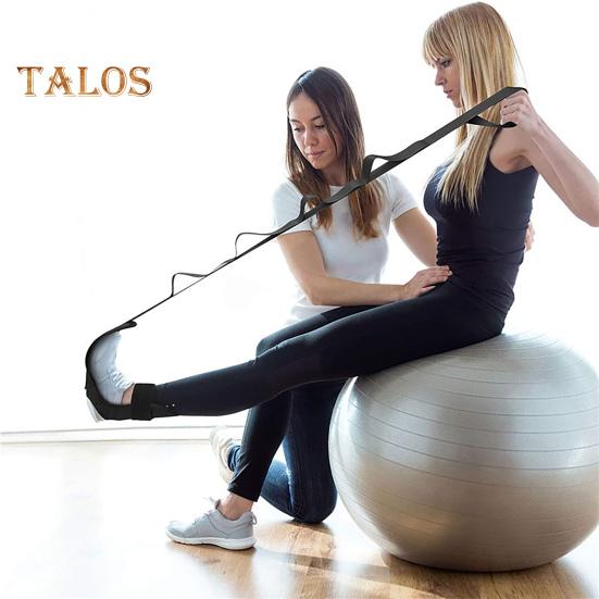 Halka Bantlı Yoga Esnetme Kayışı Ayarlanabilir Ayak Baldır Germe Bandı Erkek Kadın Ev Egzersizi Fizik Tedavi Direnç Bandı