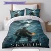 Tamriel  Bedding Quilt Set Quilt Cover Pillowcase Home Decoration Birthday Gift (1 * duvet cover + 2 * pillowcase, without core)
