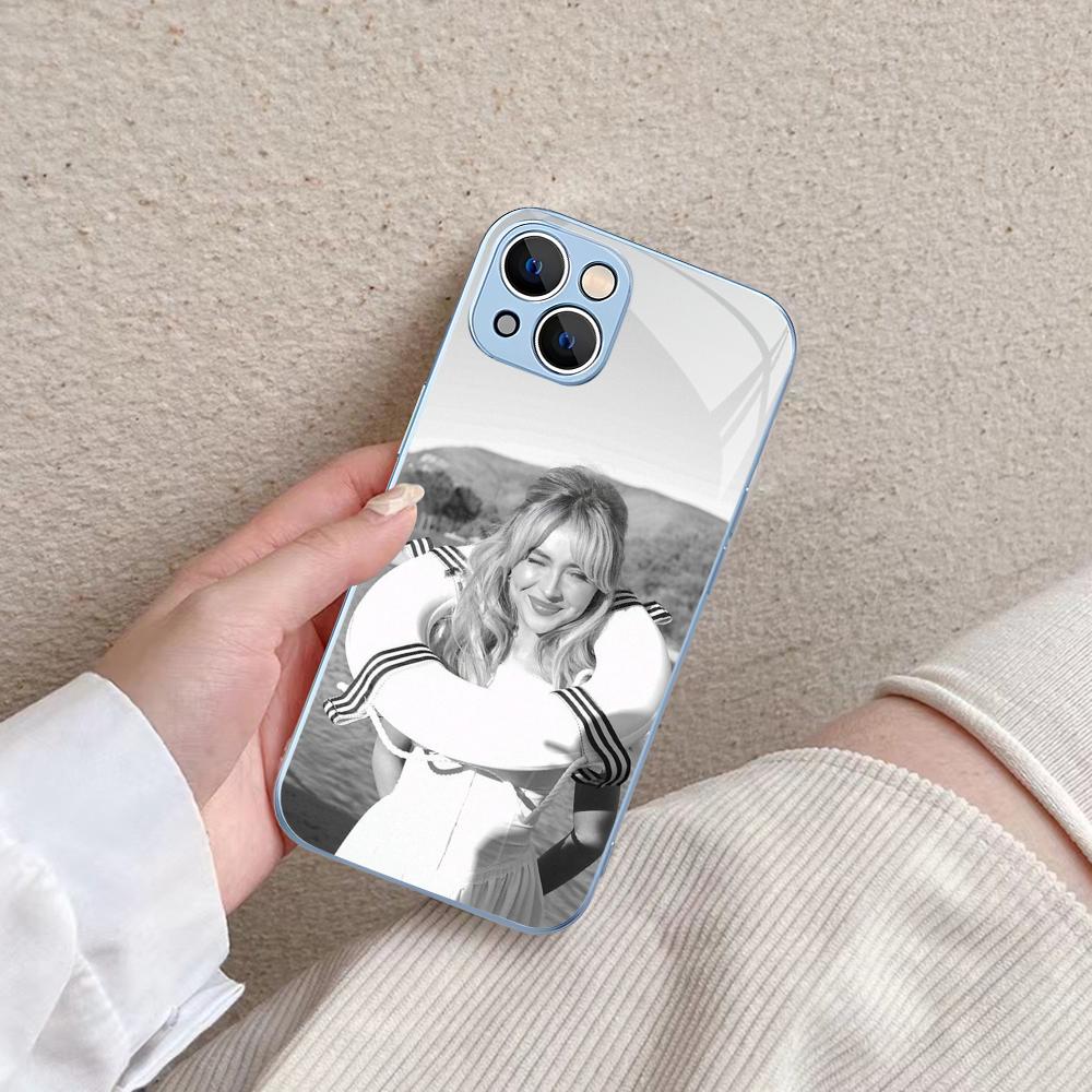 Obal na telefon Singer S-Sabrina C-Carpenter Pro IPhone 14 13 12 Mini 11 Pro XS Max X XR 14 Plus Kryt z tvrzeného skla