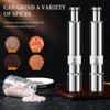 Versatile Salt And Pepper Mill Set, Stainless Steel Salt And Pepper Grinder Durable One Hand Operation Salt And Pepper Mill 2 Pa