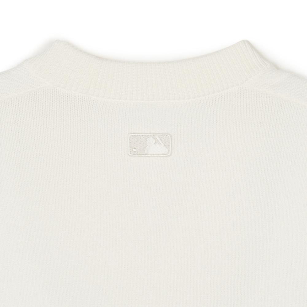 New MLB SS24 New York Yankees Knitwear Women's Cream 3FKCH0241-50CRS