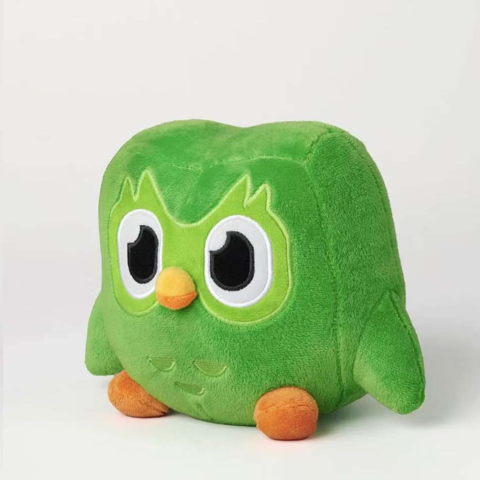 Green Duolingo Owl Plush Toy Duo Plushie Of Duo The Owl Cartoon Anime Owl Doll Soft Stuffed Animal Toy Children Birthday Gift