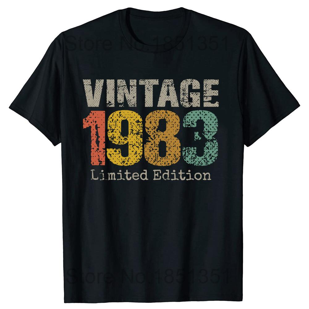2024 Fashion Tshirt 41 Year Old Vintage 1983 Limited Edition 41th Birthday Classic Tee Tops ShortSleeve Casual Basic Tshirts