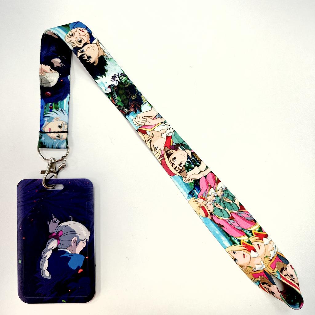 Anime Lanyards Keychain Animated Mobile Phone ID Card pass Hang Rope DIY Jewelry Accessories