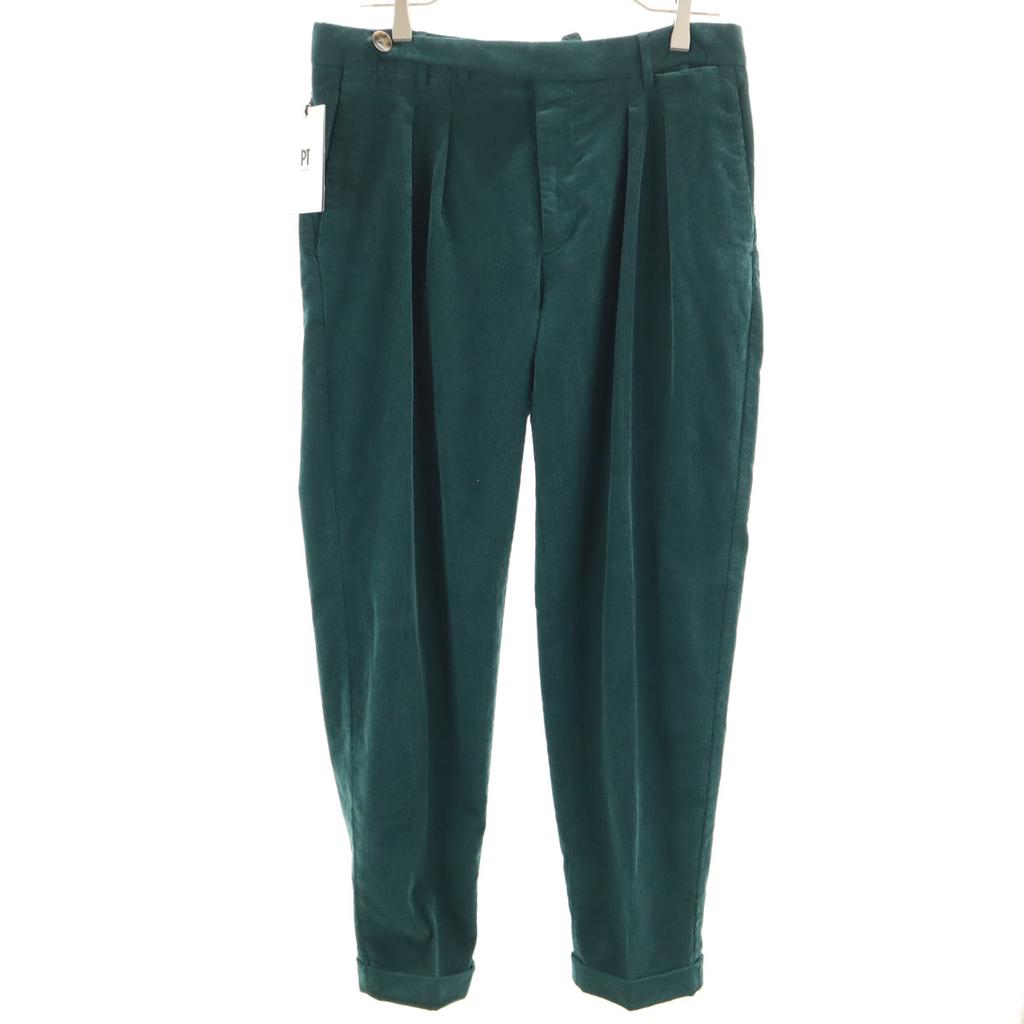 Unused PT TORINO Tack Corduroy Pants 46 Green System Men's Used
