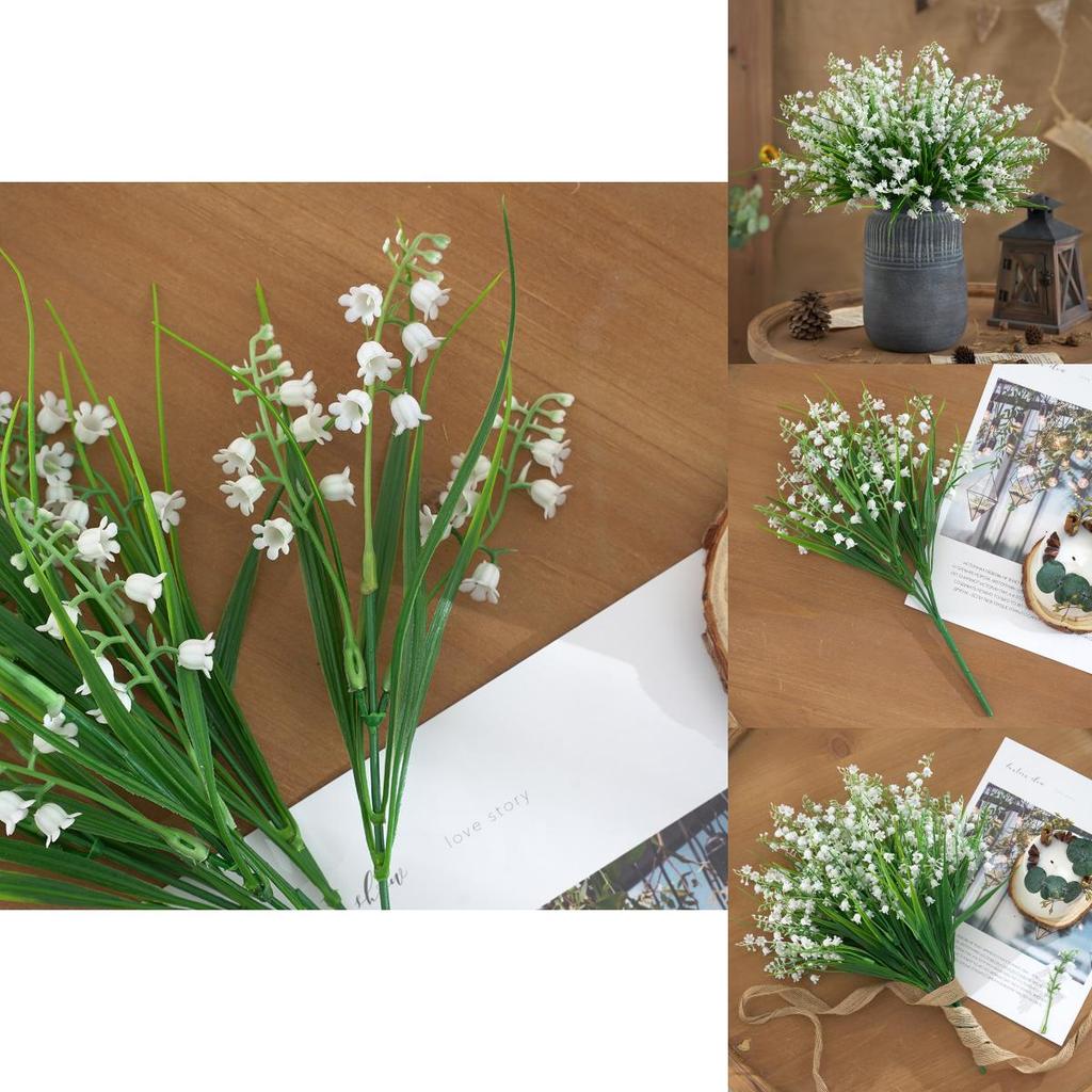 Elegant Silk Lily Of The Valley Flower Bouquet For Bridal Weddings And Event Decorations