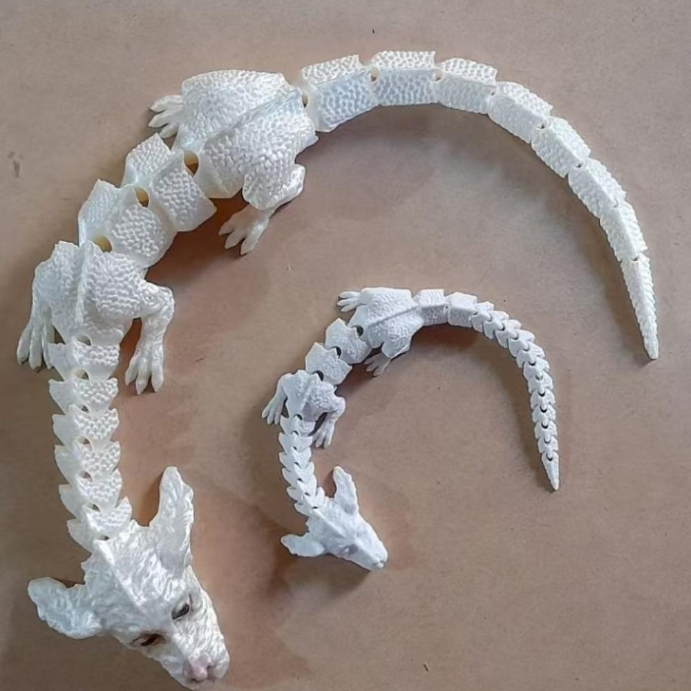 Unique Lucky Dragon Figurine Joint Movable Dog Head Dragon Ornament  Office Desktop Ornament