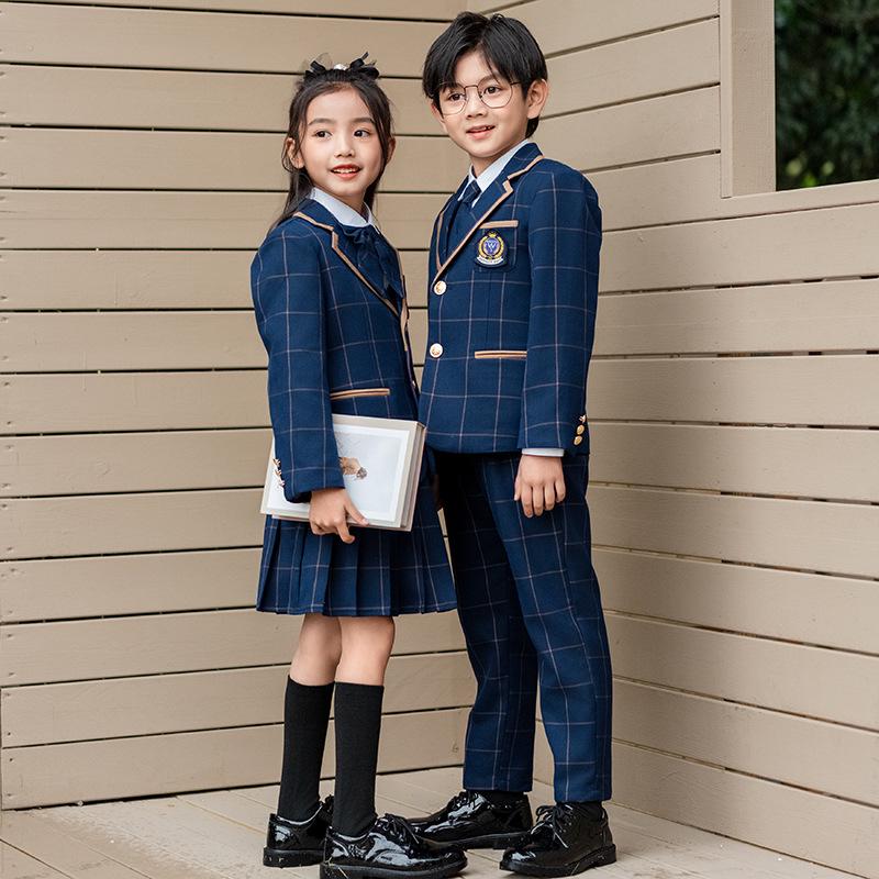Children's Uniform Set: Primary School & Kindergarten, Four Seasons, Boys & Girls, Three-Piece