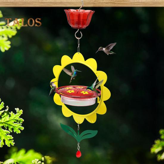 Venkovní závěsné krmítko pro kolibříky s květinovým designem Krmítko s nektarem pro volně žijící ptáky s mravenčím příkopem pro výzdobu zahradního dvorku
