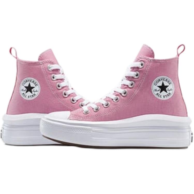 Converse Chuck Taylor All Star Move Platform High GS Cliffside Rose Kids Sneakers Pink White Black A13128C
