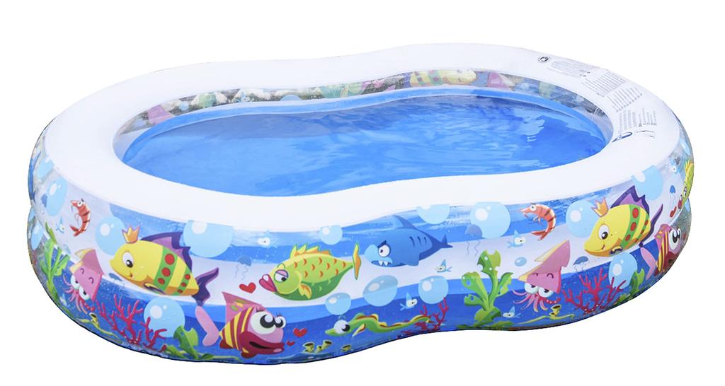 JILONG Figure 8 Pool, Medium Size, 175 X 109 X 40cm (Inflatable Size), Includes Large Air Plug and Drain Plug, JL-687911 BL
