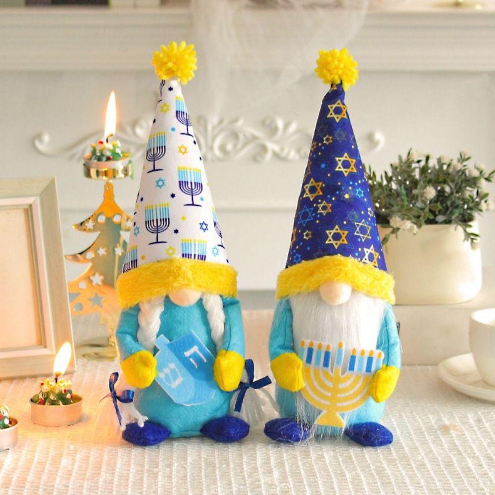 Unique Design Festival Faceless Doll Exquisite Gnomes Figurine Durable Rudolph Ornaments  Hanukkah