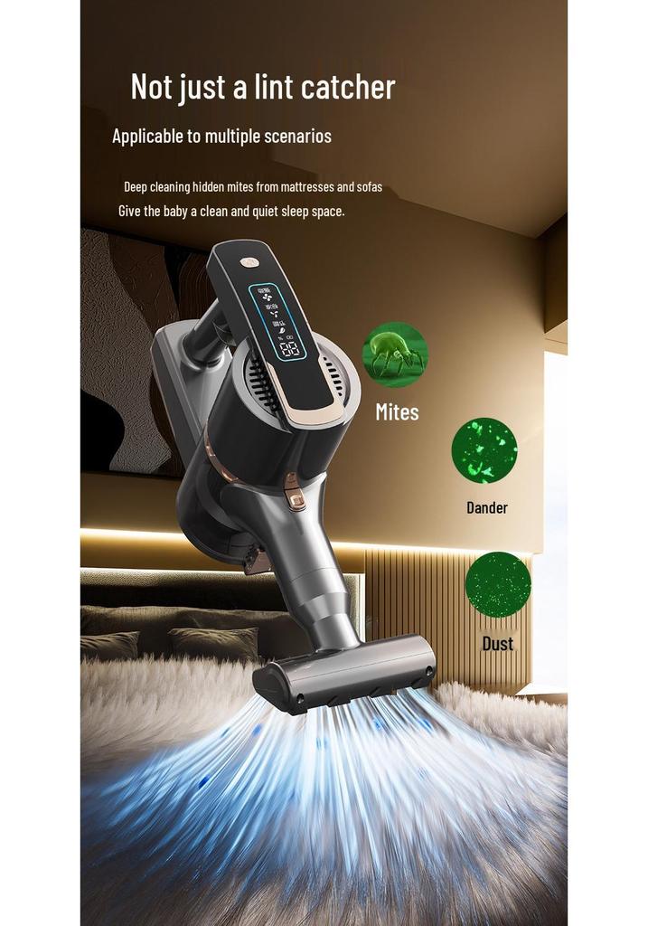 Portable Handheld Wireless Vacuum Cleaner HB-818: Powerful Suction, Long Battery Life, Dust Display, Water Tank, Floor Mop.