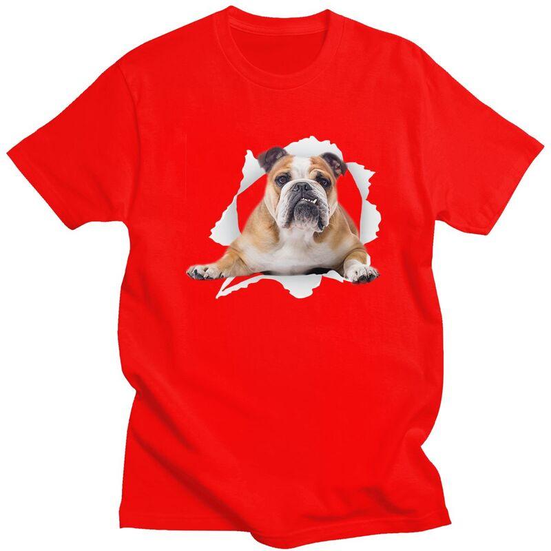 

Custom English Bulldog T Shirts Men Pure Cotton Tee Tops Tshirt Fashion Tshirt Clothing S