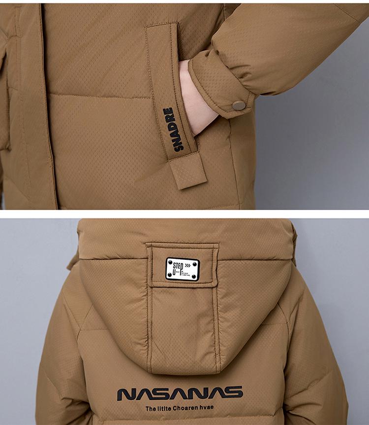 Mid-Length Hooded Women's Winter Down Jacket - Thickened, Slimming, High-End White Duck Down Outerwear