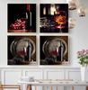 Cucina Bar Vino Rosso Uva Birra Arte Murale Tela Pittura Natura Morta Poster Nordico Immagini Murali Decorazione Per Soggiorno